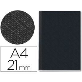 Leitz Tapa Encuadernacion Channel Rigida 73950095 Negro Lomo 21 mm Capacidad 210 Hojas Din A4