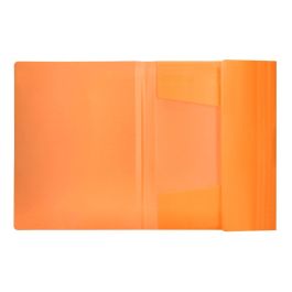 Carpeta Liderpapel Gomas Solapas Polipropileno Din A4 Naranja Fluor Opaco