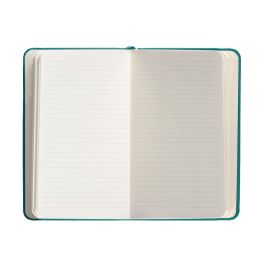 Cuaderno Con Gomilla Antartik Notes Tapa Dura A6 Hojas Rayas Verde Aguamarina 100 Hojas 80 gr Fsc