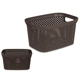 Cesto Organizador Kipit 3L Marrón 16x12.5x23 cm (24 Unidades)