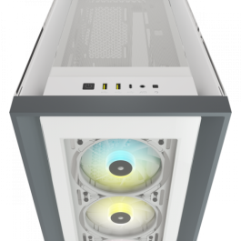 Corsair iCUE 5000X RGB Midi Torre PC Blanco - Vidrio Templado, RGB, Gestión de Cables, CC-9011213-WW