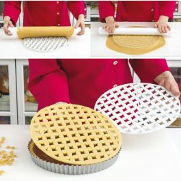 Quttin Cortador de Masa para Pastel Celosía Redondo 30.2 cm x 34 cm x 2 cm (6 Unidades)