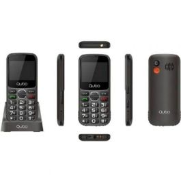 Qubo X-230BKC 4G Teléfono Móvil para Personas Mayores - Negro, Pantalla 2.31", Dual SIM, Botón SOS, Base de Carga