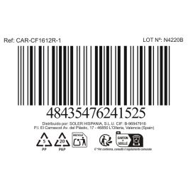 Inde Jumbo 450Cc 'Star' - Taza Grande de 450 ml Roja, 11.3 x 7.8 x 14 cm (6 Unidades)