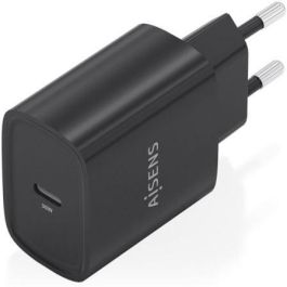 Aisens A110-0951 Cargador de Pared GaN 30W USB Tipo-C Negro para Móviles, Tablets y Portátiles