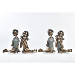 DKD Home Decor Figura Resina Dorado Rojo Turquesa Niños Set de 2 Piezas 13 x 22 x 17 cm Precio: 36.0096. SKU: S3030087