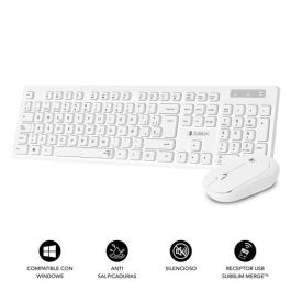 Teclado y Ratón Subblim Combo Business Slim Silencioso Inalámbrico/ Blanco