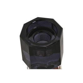 Portavelas Home ESPRIT Gris Ambar Cristal 5,5 X 5,5 X 14,7 cm