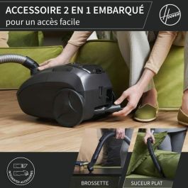 HOOVER HE1 - Aspirador de Bidón con Bolsa Compacta y Potente - Gran Capacidad 2.5L - Alto Rendimiento en Suelos Duros y Alfombras