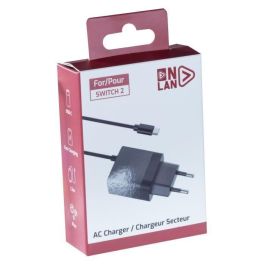 Onlan 3015220019357 Cargador para Nintendo Switch 2, Negro