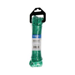 Edm Cuerda de plástico revestido PVC para tendedero, cercados e industria, 3.8 mm x 10 m, Verde