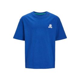 Camiseta de Manga Corta Infantil Jack & Jones Jorcole Back Print Tee Ss Azul