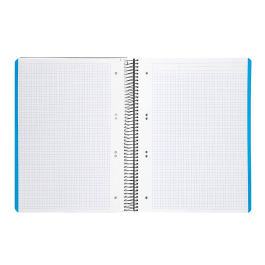 Liderpapel Cuaderno Espiral A5 Micro Wonder Tapa Plástico 120 Hojas 90gr Cuadro 5mm Negro