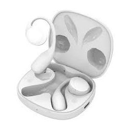 SPC Auriculares Deportivos Bluetooth Ether 2 Sense, Open-Ear Clip, Autonomía 30h, Carga USB-C, Cancelación de Ruido en Llamadas, Doble Conectividad, Blancos