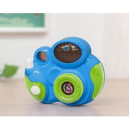 KioKids Juguete Cámara de Fotos para Bebés, con Sonidos Reales, Luces y Melodías, Estimula los Sentidos, +18 Meses, Azul, Pilas Incluidas