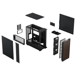 Fractal Design FD-C-NOR1X-01 Carcasa Midi Tower PC Negro Carbón Vegetal, Compatible con ATX, 3 Ventiladores 140mm, Gestión de Cables