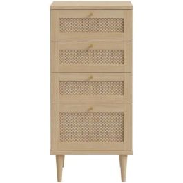 CALASETTEA CQSK311D95D Cómoda 4 Cajones Decoración Roble 50,4 x 41,4 x 108,8 cm