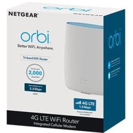 NETGEAR LBR20-100EUS Router Orbi Tri-Band AC2200 WiFi (Satelital/Mesh) para Hogar y Oficina