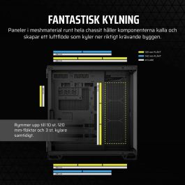 Corsair CC-9011283-WW Caja PC de torre media 6500X, aluminio negro/obsidiana