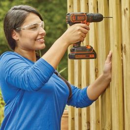 Black & Decker BDCDC18BAFC Taladro Atornillador Inalámbrico 18V Li-Ion 2 Baterías, 80 Accesorios, Vel. Variable, 10 Pos. Torque