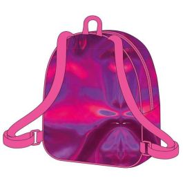 Barbie Mochila Casual Infantil Iridiscente Rosa para Niñas, con Dimensiones de 23x20x8 cm y Edad Mínima Recomendada de 3 Años