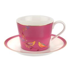 Portmeirion Taza de Té con Plato Rosa Colección Sara Miller Precio: 27.50000033. SKU: B1FN5VMK49