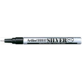 Rotulador Artline Marcador Permanente Tinta Metalica Ek-999 Plata Punta Redonda 0.8 mm 12 unidades