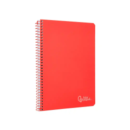 Liderpapel Cuaderno Espiral A4 Witty Tapa Dura 80 Hojas 90gr Cuadro 4mm Con Margen Color Rojo