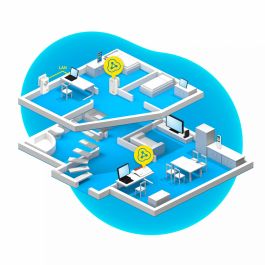 AVM 1260E FRITZ!Powerline WLAN Set 1200 Mbit/s, Gigabit Ethernet, Wi-Fi, con Enchufe Integrado, Blanco