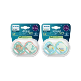 Avent Philips SCF087/27 Pack de 4 Chupetes Ultra Air Día y Noche, Sin BPA, para 6-18 meses, Verde y Naranja Precio: 30.50000052. SKU: B1DFBPLB6L