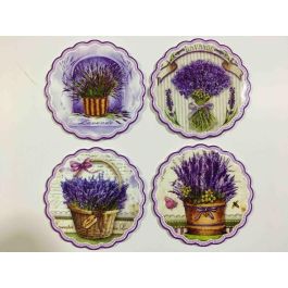 DKD Home Decor Salvamantel Cottage Malva y Azul 20 x 1 x 20 cm (12 Unidades) Dolomita y Corcho Precio: 28.49999999. SKU: B1C5H8RCRM