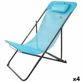 Tumbona reclinable Aktive Azul 53 x 87 x 78 cm (4 Unidades) Tumbona reclinable Aktive Azul 53 x 87 x 78 cm (4 Unidades)