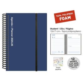 Agenda Escolar (2025-26) Senfort Student Foam Espiral Tapa Pp Con Goma 120X170 D/P Azul Precio: 10.50000006. SKU: B1JTG8AQBY