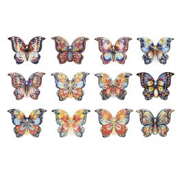 DKD Home Decor Posavasos Shabby de Dolomite y Corcho Multicolor 8 x 0.7 x 10.8 cm (72 Unidades) Apto Lavavajillas