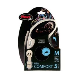Flexi Cinta Negro 5M M 25 kg Correa para Perro