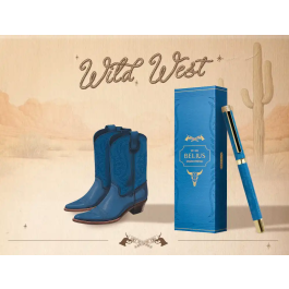 Belius Roller Wild West Azul Marino Dorado Tinta Negra Caja de Diseño