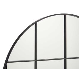 Espejo Ventanal Redondo 100 cm Negro - Giftdecor