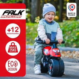 FALK Baby Moto X Racer Correpasillos para Niños +12 Meses, Bicicleta de Equilibrio con Ruedas Grandes y Manillar Direccional, Rojo