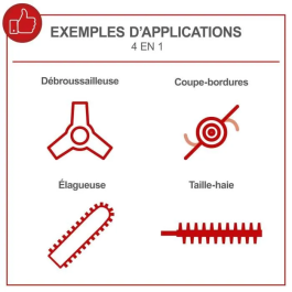Scheppach SCH4046664285274 Desbrozadora Térmica 4 en 1 (Desbrozadora, Podadora, Cortasetos, Recortadora)