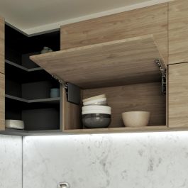 Emuca Compás para puertas elevables Altius Lift, Fuerza 1840-5200 (high=H), Acero y plástico, Gris antracita