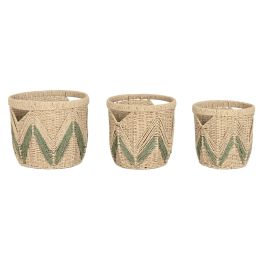 DKD Home Decor Cesta Tropical de fibra Verde Marrón Claro 38 x 33 x 38 cm Set de 3 DKD Home Decor Cesta Tropical de fibra Verde Marrón Claro 38 x 33 x 38 cm Set de 3 Precio: 87.5000005. SKU: B1G35VQHGF