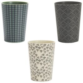 Home Deco Factory Vaso 200 Ml Polipropileno Estampados Verde Gris Beige