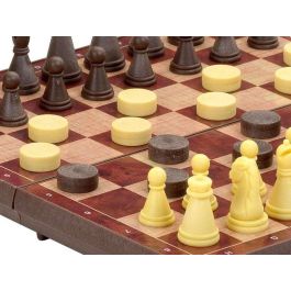 Cayro Juego de ajedrez y damas magnético de 16x16 cm. Ideal para 2 jugadores. Material: Plástico. Recomendado a partir de 7 años