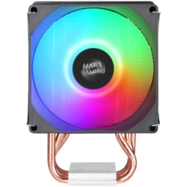 Mars Gaming MCPU-X3 Disipador CPU Low Profile con Ventilador PWM FRGB de 9cm - 190W TDP, Compatible con Intel LGA 1851/1700 y AMD AM5/AM4
