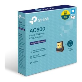 TP-Link Archer T600U Nano Adaptador WiFi USB AC600 Nano Inalámbrico 433 Mbit/s Negro