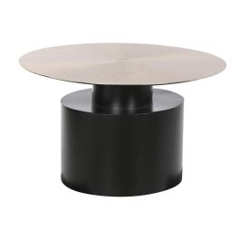 Mesa auxiliar DKD Home Decor 76 x 76 x 46 cm Negro Dorado Hierro Mesa auxiliar DKD Home Decor 76 x 76 x 46 cm Negro Dorado Hierro