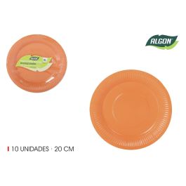 Set de 10 platos de cartón naranja Algon 20 cm (24 Unidades) Precio: 13.59000005. SKU: B15S48CH5K