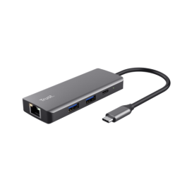 Trust DALYX Adaptador USB Tipo C 6 en 1 con HDMI 4K, Gigabit Ethernet, 2 USB 2.0 - 24968 Precio: 39.49999988. SKU: B15Z7HHBN4
