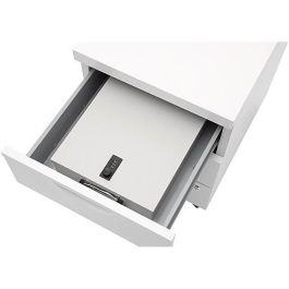 WEDO 102 2537 Caja de Seguridad Doku Kassette A4 con Cerradura de Combinación - Metal, Blanco