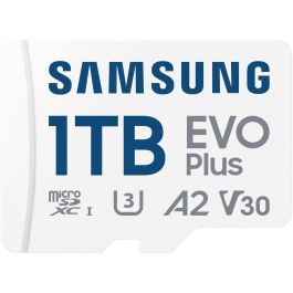 Samsung MB-MC1T0S EVO PLUS Tarjeta microSDXC 1TB UHS-I U3 A2 V30 160MB/s con Adaptador SD Precio: 97.94999973. SKU: B1CEVLB8SA